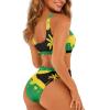 ASQVTIFE Jamaica Swimsuits for Women Yellow Bikini Coconut Tree Bikini Jamaican Outfits for Women Plus Size Swimsuit for Women Bathing Suit for Women 2 Piece Bikini Womens Bikini Set Bikini Top 4XL view 4