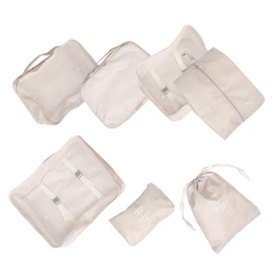 PACKOVE 7pcs Travel Packing Cubes Luggage Organizer for Clothes Underwear and Accessories Space-saving Storage Bags for Efficient Travel Organization