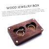 WOFASHPURET 2pcs Solid Wood Jewelry Box Window Design for Pendants Earrings Valentine's Day for Her Elegant and Display Case view 2