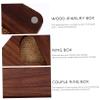 WOFASHPURET 2pcs Solid Wood Jewelry Box Window Design for Pendants Earrings Valentine's Day for Her Elegant and Display Case view 4