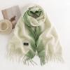 CTPCRTYK Women Scarf Stole Autumn Winter Wraps Knit Shawl Classic Thick Shawls Blanket Lightweight Scarves Long Stole(Green) view 2