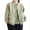 Women's Lightweight Baseball Puffer Jacket Thin Winter Warm Diamond Quilted Bomber Jacket view 1