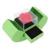 ZJchao Luxury Light Green Double Door Acrylic Jewelry Gift Box for Mothers Day, 360 Transparent Cover, Display for Couple Rings, Bracelets, Necklaces, Pendants, Earrings view 1