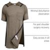 Deyeek Hospital Shirts for Men Side Snap Soft Adaptive Short Sleeve Tee view 4