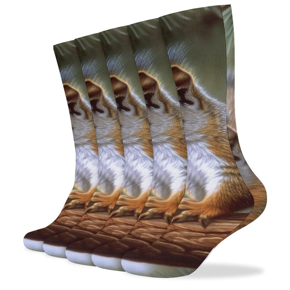 FZMVSLH Small Animals Socks for Women Men Cotton Sock Breathable Boot Socks Warm Calf Socks for Hiking Work Crew Socks Thin Casual Long Socks 5 Pairs