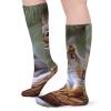 FZMVSLH Small Animals Socks for Women Men Cotton Sock Breathable Boot Socks Warm Calf Socks for Hiking Work Crew Socks Thin Casual Long Socks 5 Pairs view 4