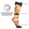 FZMVSLH Cheese Sandwiches Socks for Women Men Cotton Sock Breathable Boot Socks Warm Calf Socks for Hiking Work Crew Socks Thin Casual Long Socks 5 Pairs view 3