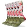 FZMVSLH Flamingo Palm Trees Leaf Socks for Women Men Cotton Sock Breathable Boot Socks Warm Calf Socks for Hiking Work Crew Socks Thin Casual Long Socks 5 Pairs view 1