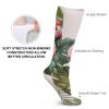 FZMVSLH Flamingo Palm Trees Leaf Socks for Women Men Cotton Sock Breathable Boot Socks Warm Calf Socks for Hiking Work Crew Socks Thin Casual Long Socks 5 Pairs view 3