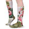 FZMVSLH Flamingo Palm Trees Leaf Socks for Women Men Cotton Sock Breathable Boot Socks Warm Calf Socks for Hiking Work Crew Socks Thin Casual Long Socks 5 Pairs view 4