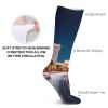 FZMVSLH Las Vegas Night Socks for Women Men Cotton Sock Breathable Boot Socks Warm Calf Socks for Hiking Work Crew Socks Thin Casual Long Socks 5 Pairs view 3