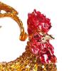 UxicRuya Rooster Trinket Box Hinged Jewelry Organizer Animal Figurine for Collectible Keepsake Necklace Holder Desktop Decoration, Golden view 3