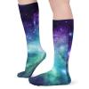 FZMVSLH Green Blue Purple Galaxy Socks for Women Men Cotton Sock Breathable Boot Socks Warm Calf Socks for Hiking Work Crew Socks Thin Casual Long Socks 5 Pairs view 4