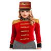 ACSUSS Women's Circus Ringmaster Costume Long Sleeve Tailcoat Blazer Jacket Coat with Hat Carnival Red A 3X-Large view 1
