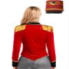 ACSUSS Women's Circus Ringmaster Costume Long Sleeve Tailcoat Blazer Jacket Coat with Hat Carnival Red A 3X-Large view 2