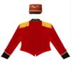 ACSUSS Women's Circus Ringmaster Costume Long Sleeve Tailcoat Blazer Jacket Coat with Hat Carnival Red A 3X-Large view 4
