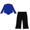 HULIJA Kids Boys Latin Dance Shirt and Flared Pants Ballroom Modern Dance Crisscross Spandex Gymnastics Leotard Blue 10 Years view 4