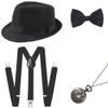 BABEYOND Long Opera Party Gloves 1920s with Mens Gatsby Gangster Accessories Set view 3