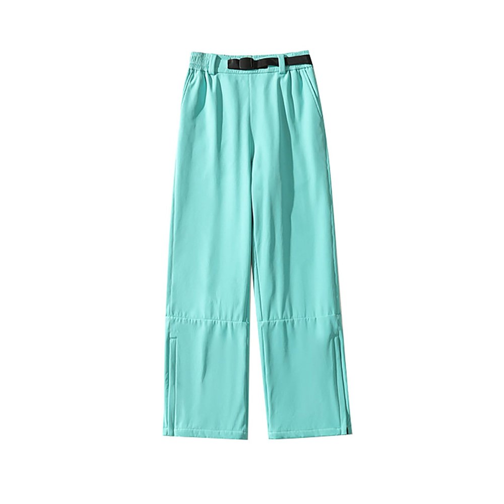 Sweatpants for Men Open Bottom Wide Leg 2025 Winter Outdoor Skiing Pants Winter Fashion Warm Pants Long Trousers (Mint Green, M)