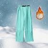 Sweatpants for Men Open Bottom Wide Leg 2025 Winter Outdoor Skiing Pants Winter Fashion Warm Pants Long Trousers (Mint Green, M) view 2