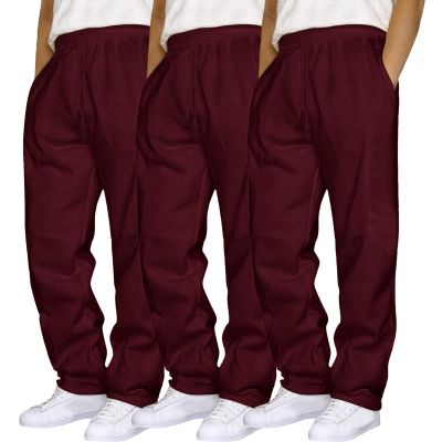Mens 3 Pack Sweatpants Cargo Loose Fleece Casual Trousers Elastic Waist Drawstring Jogger Baggy Running Sports Track Pants (XL)