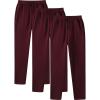 Mens 3 Pack Sweatpants Cargo Loose Fleece Casual Trousers Elastic Waist Drawstring Jogger Baggy Running Sports Track Pants (XL) view 2