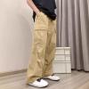 Baggy Cargo Pants Men Open Bottom Wide Leg Cargo Sweatpants Fashion Y2k Parachute Streetwear Trousers with Multi-Pocket view 2
