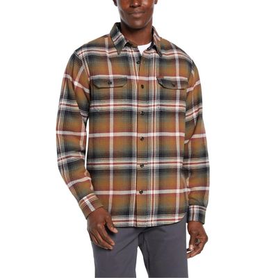 Orvis Mens Spread Collar Flannel Shirt (Multi, X-Large)