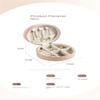 YWZDQ Women's jewelry bo Exquisite Jewelry Box, Small Cute Round Ring, Earrings, Necklace, Jewelry Storage Box, Multifunctional Jewelry Box Travel box view 2