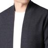 Men's V Neck Rib Knit Open Sweater Lightweight Button Down Knitted Cardigan Solid Slim Fit Knitwear Outerwear (Grey,Large) view 3