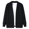 Men's Knitwear Long Sleeve Cardigan V-Neck Collar Casual Knitted Sweater Slim Sweater Style Knitted Jacket (Black,Large) view 1