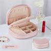 YWZDQ Women's jewelry bo Simple Jewelry Box European Creative Semicircle Large Capacity Earrings Ring Lipstick Necklace Hand Jewelry Storage Box Travel box view 4