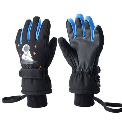 YAGTEYCLL Children Winter Skiing Gloves, Waterproof Warm Gloves for 8-13 Years Youth Kids, Boys Girls Snowboarding Comfortable Mittens for Electric Bike Cycling Sports Festival A||Large