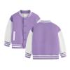 AIMAOMI Little Kid Baseball Jacket Warm Cotton Outerwear Toddler Boy Girl Coats Letterman Bomber Outwear Coat Boys Letterman Jacket (Purple, 10-11 Years) view 2