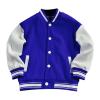 AIMAOMI Kids Baseball Leather Jackets Boys and Girls Varsity PU Letterman Coat Button Cardigan Bomber Youth Varsity Jacket Boys (Blue, 8-9 Years) view 2