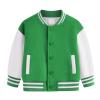 AIMAOMI Kids Baseball Jacket Varsity Letterman Coat Fall Winter Fleece Bomber Vintage Outerwear Varsity Varsity Jacket Boys (Green, 9-10 Years) view 1