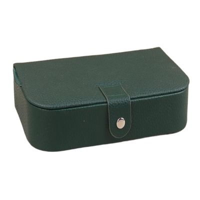 YWZDQ Women's Jewelry bo High-end Retro Pebbled Portable Jewelry Box Large-Capacity Earrings Earrings Ring Jewelry Storage Box Travel Box(Green)