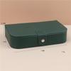 YWZDQ Women's Jewelry bo High-end Retro Pebbled Portable Jewelry Box Large-Capacity Earrings Earrings Ring Jewelry Storage Box Travel Box(Green) view 2