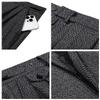 Men's High Waisted Tweed Dress Pants Pleated Front Vintage Wool Trousers (Navy, 40W x 32L) view 4
