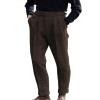 Men's High Waisted Tweed Dress Pants Pleated Front Vintage Wool Trousers (Coffee, 36W x 30L) view 1