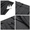 Men's High Waisted Tweed Dress Pants Pleated Front Vintage Wool Trousers (Coffee, 36W x 30L) view 4