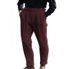 Men's High Waisted Tweed Dress Pants Pleated Front Vintage Wool Trousers (Burgundy, 32W x 32L) view 1