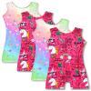 Nymphperi 4 Packs Gymnastics Leotard for Girls Size 1t 2t 3t Sparkle Biketards with Shorts Kids Sleeveless Unitard One-Piece Dancewear view 1