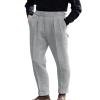 Men's High Waisted Tweed Dress Pants Pleated Front Vintage Wool Trousers (Silver, 40W x 30L) view 1
