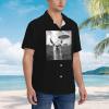 WYLJY Men's Funny Llama UFO Hawaiian Shirts, Alien Short Sleeve Button Down Shirts view 3
