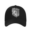 American Flag Lineman Baseball Hats for Men and Women - Classic Adjustable Hats Black view 2