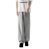 Men's Casual Stylish Sweatpants Textured Elastic Waist Drawstring Straight Leg Pants Lightweight Stretchy Track Pants Gray view 3