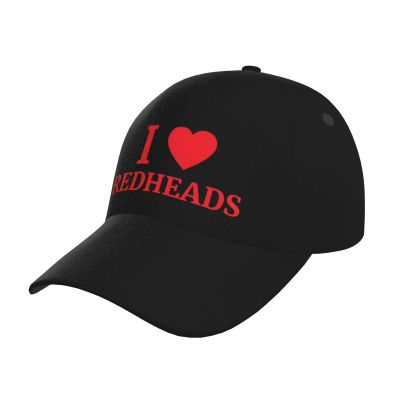 I Love Redheads Baseball Hats for Men and Women - Classic Adjustable Hats Black