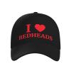 I Love Redheads Baseball Hats for Men and Women - Classic Adjustable Hats Black view 2