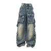 Betadog Toddler Baby Boy Baggy Jeans Print Jean Elastic Pants Cute Casual Jeans Pants Girls Trousers (Blue, 13-14 Years) view 2